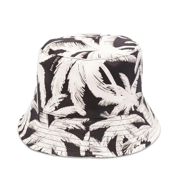 Palm Angels All Over Palms Bucket Cap 'Black/Off White' RARE